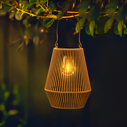 Eco Friendly Solar Powered Bamboo Table Lamp