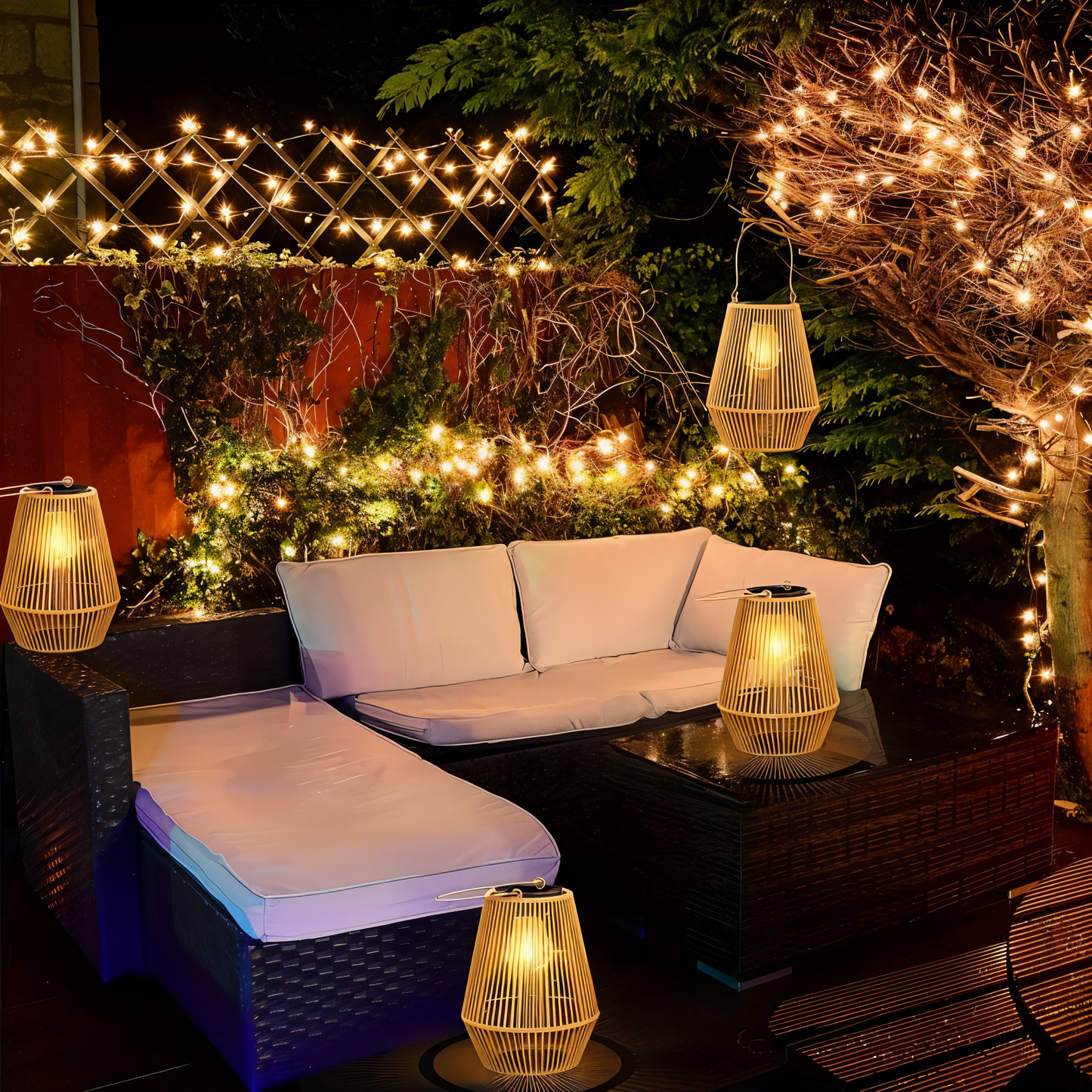 Eco Friendly Solar Powered Bamboo Table Lamp