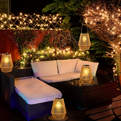 Eco Friendly Solar Powered Bamboo Table Lamp