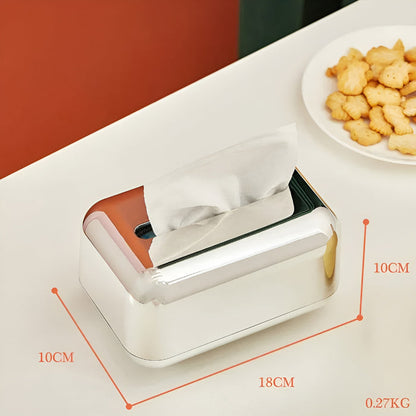 Elegant Gold Tissue Box Cover