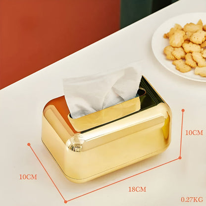 Elegant Gold Tissue Box Cover