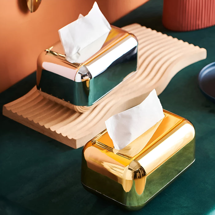 Elegant Gold Tissue Box Cover