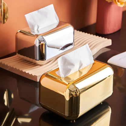 Elegant Gold Tissue Box Cover