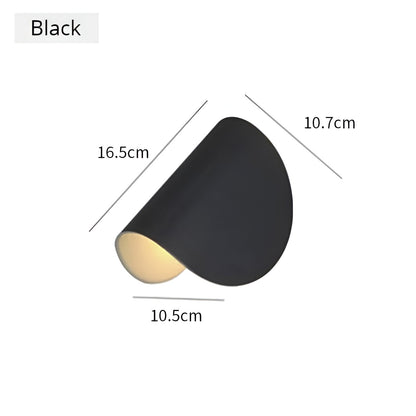 Flexible Adjustable Metal Wall Light with Curved Shade