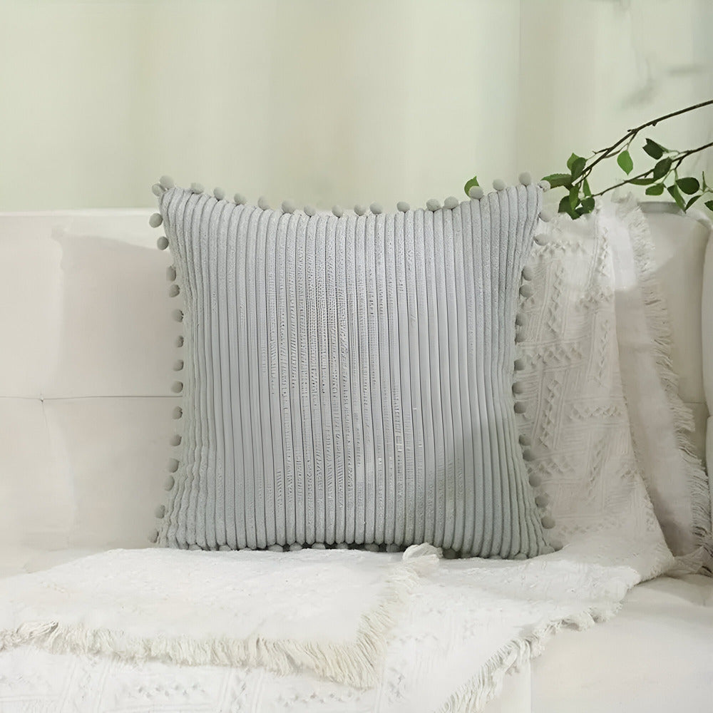Soft Pom Pom Decorative Throw Pillow Cover