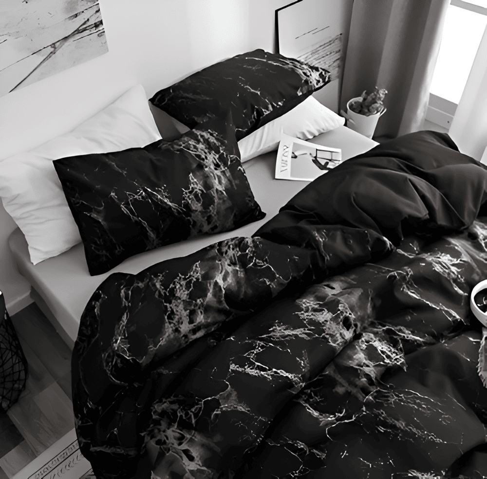 Elegant 3-Piece Bedding Set with Stone Pattern - Befez
