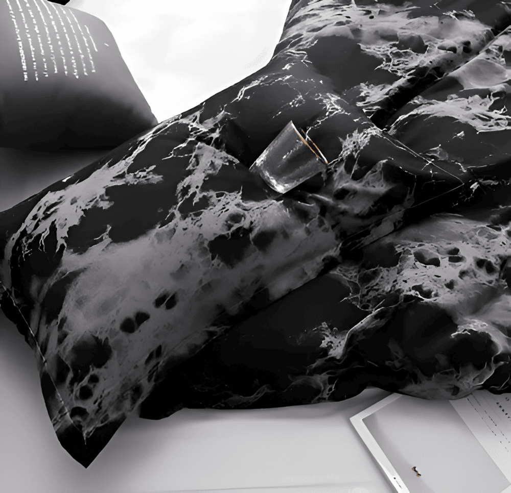 Elegant 3-Piece Bedding Set with Stone Pattern