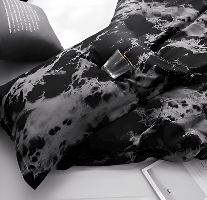 Elegant 3-Piece Bedding Set with Stone Pattern