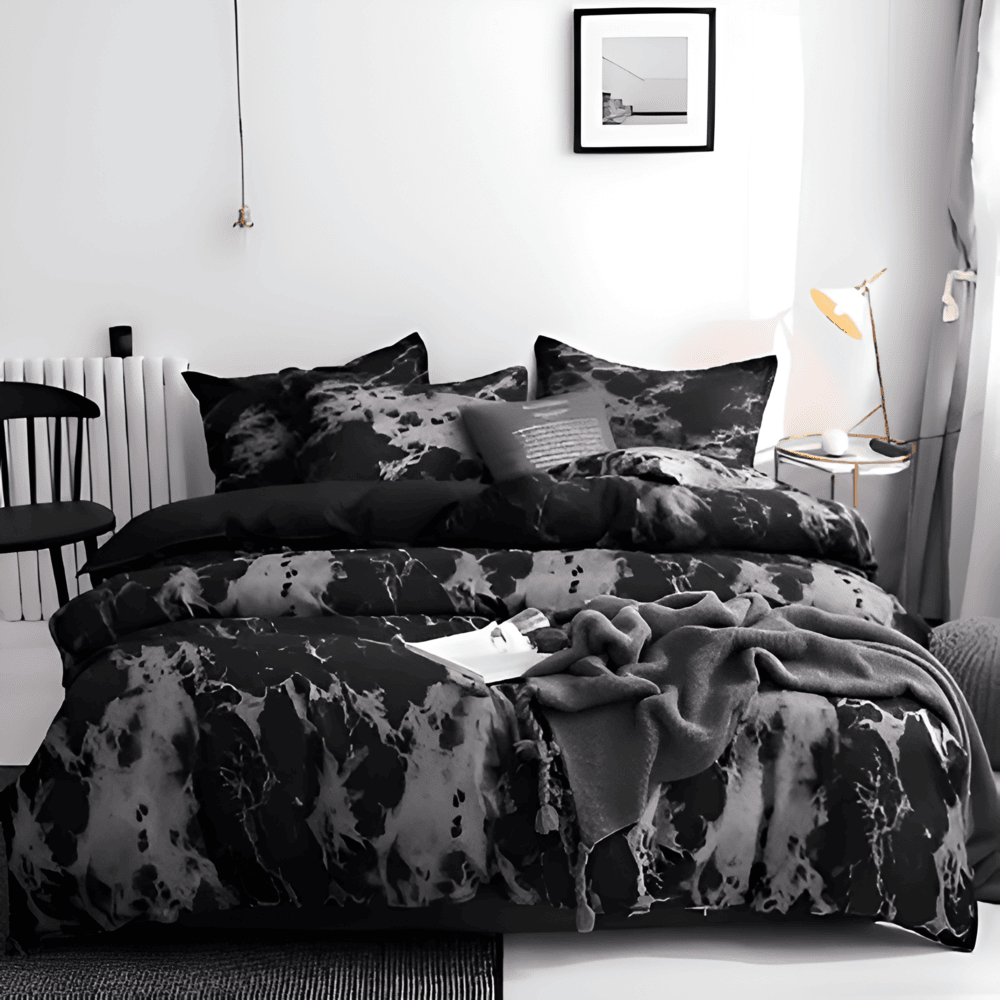 Elegant 3-Piece Bedding Set with Stone Pattern