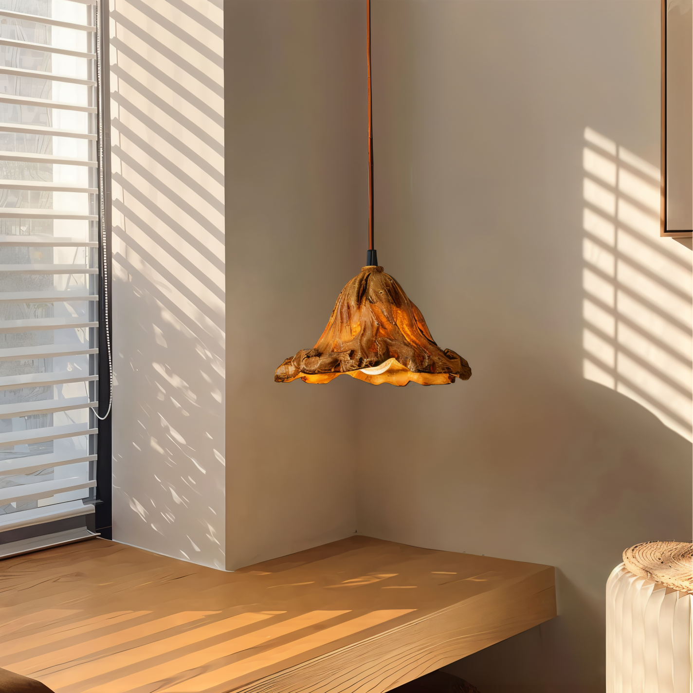 Unique Resin Pendant Light with Lava Style