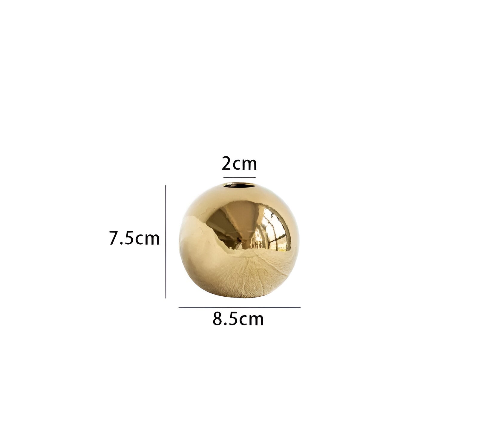 Luxurious Gold Ceramic Round Vase - Befez
