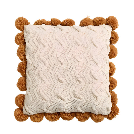 Colorful Pom Pom Decorative Throw Pillow Cover - Befez