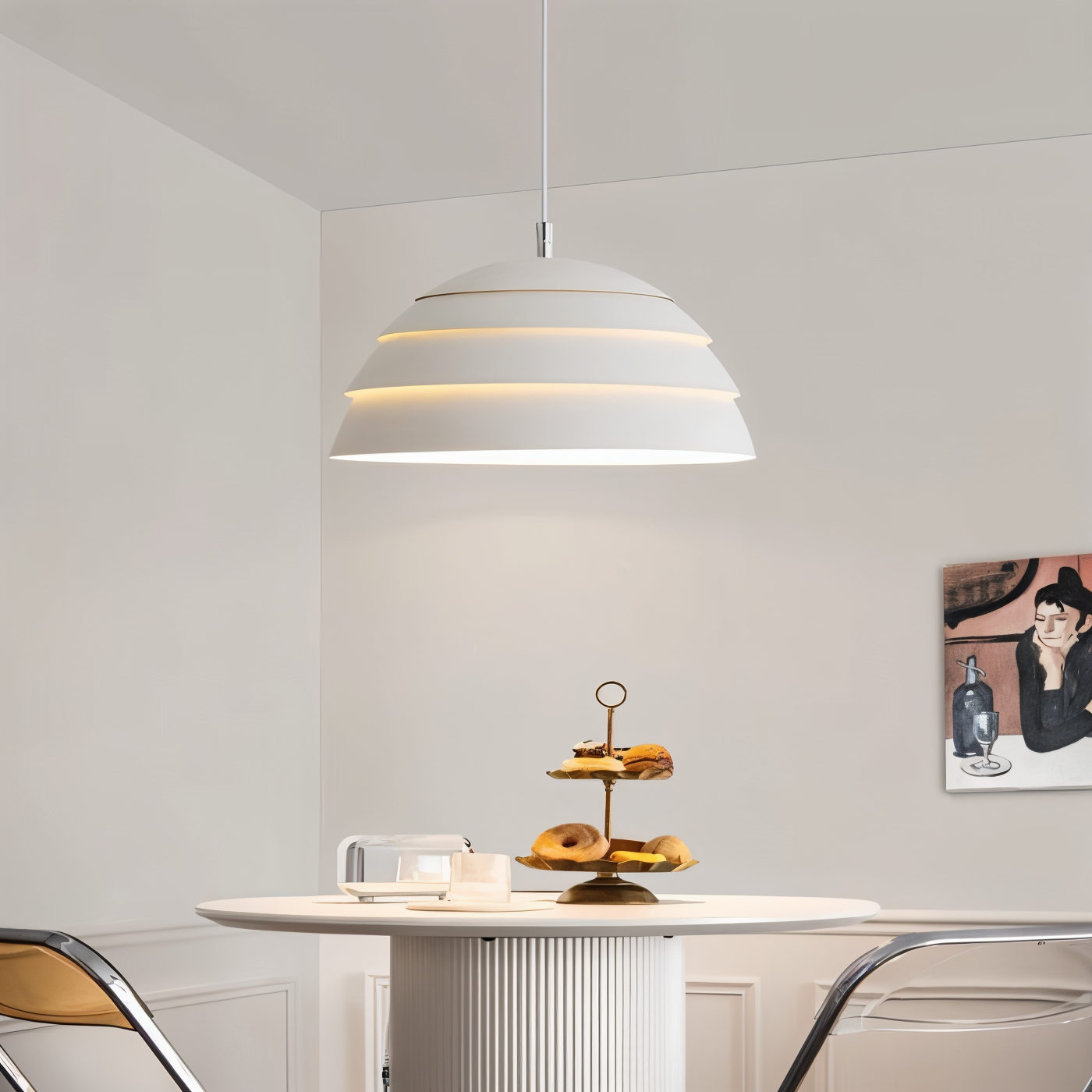 Simple Round Hanging Light Fixture