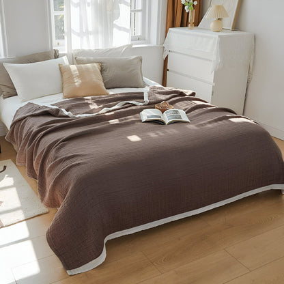 Lightweight Summer Throw Blanket Soft Cotton Layers