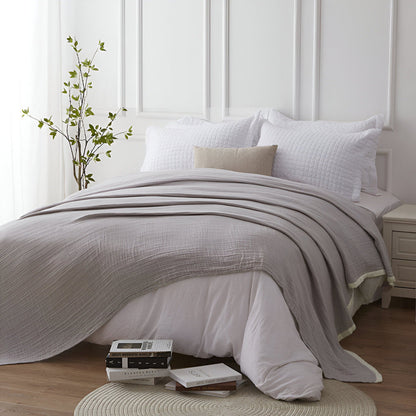 Lightweight Summer Throw Blanket Soft Cotton Layers