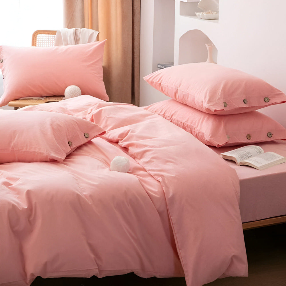 Soft Cotton Bedroom Sheet Set with 2 Pillow Covers - Befez