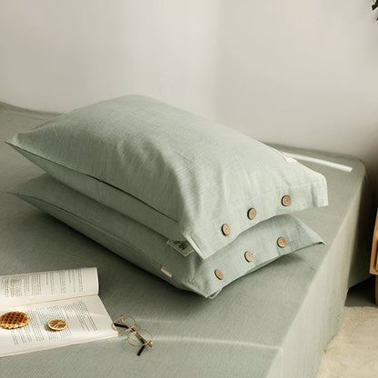 Soft Cotton Bedroom Sheet Set with 2 Pillow Covers