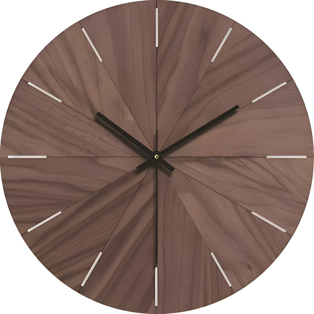 Simple Wooden Wall Clock - Natural Solid Wood Design - Befez