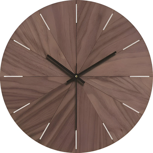 Simple Wooden Wall Clock - Natural Solid Wood Design - Befez