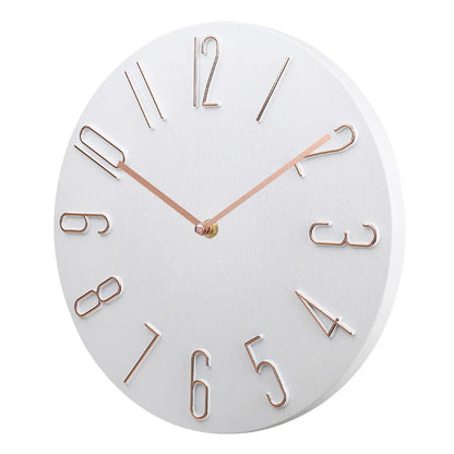 Quiet Slim Wall Clock with Simple Quartz Mechanism