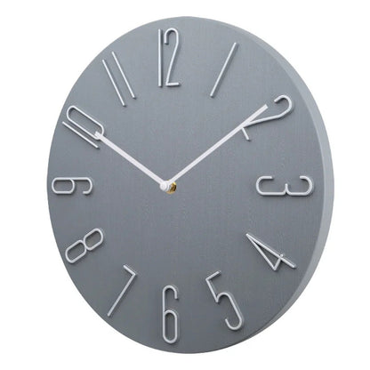Quiet Slim Wall Clock with Simple Quartz Mechanism