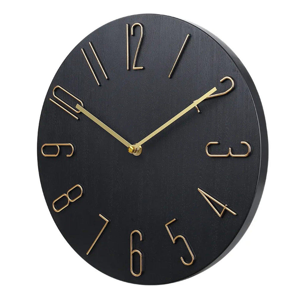 Quiet Slim Wall Clock with Simple Quartz Mechanism