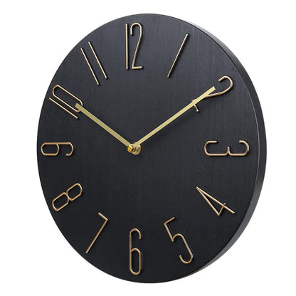 Quiet Slim Wall Clock with Simple Quartz Mechanism