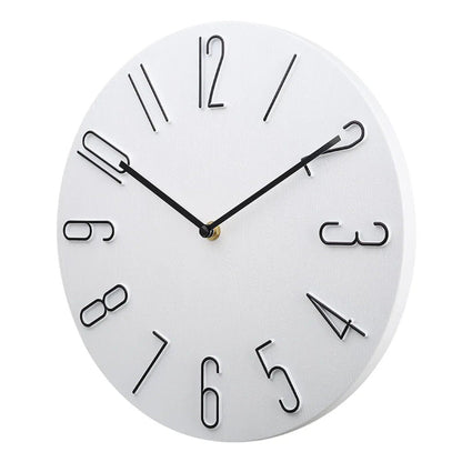 Quiet Slim Wall Clock with Simple Quartz Mechanism