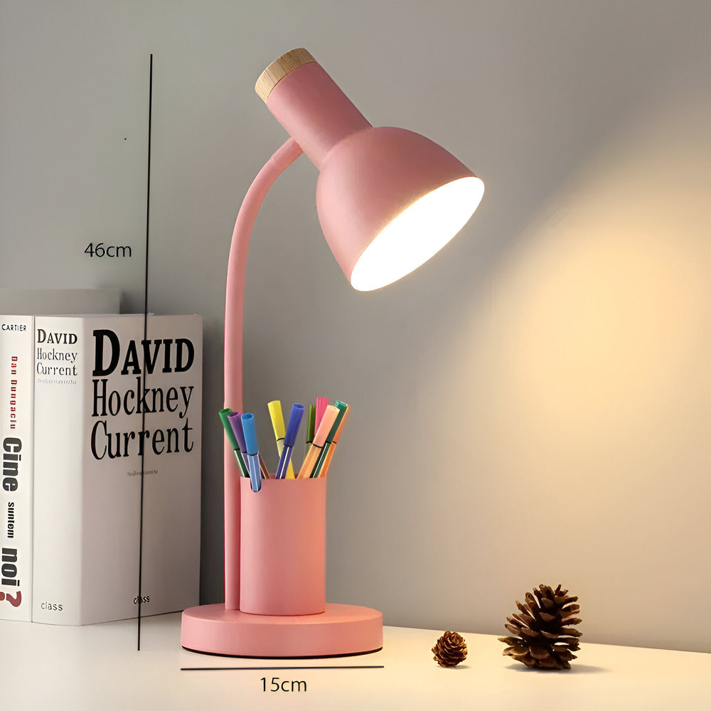Stylish Desk Lamp with Built-in Pen Holder
