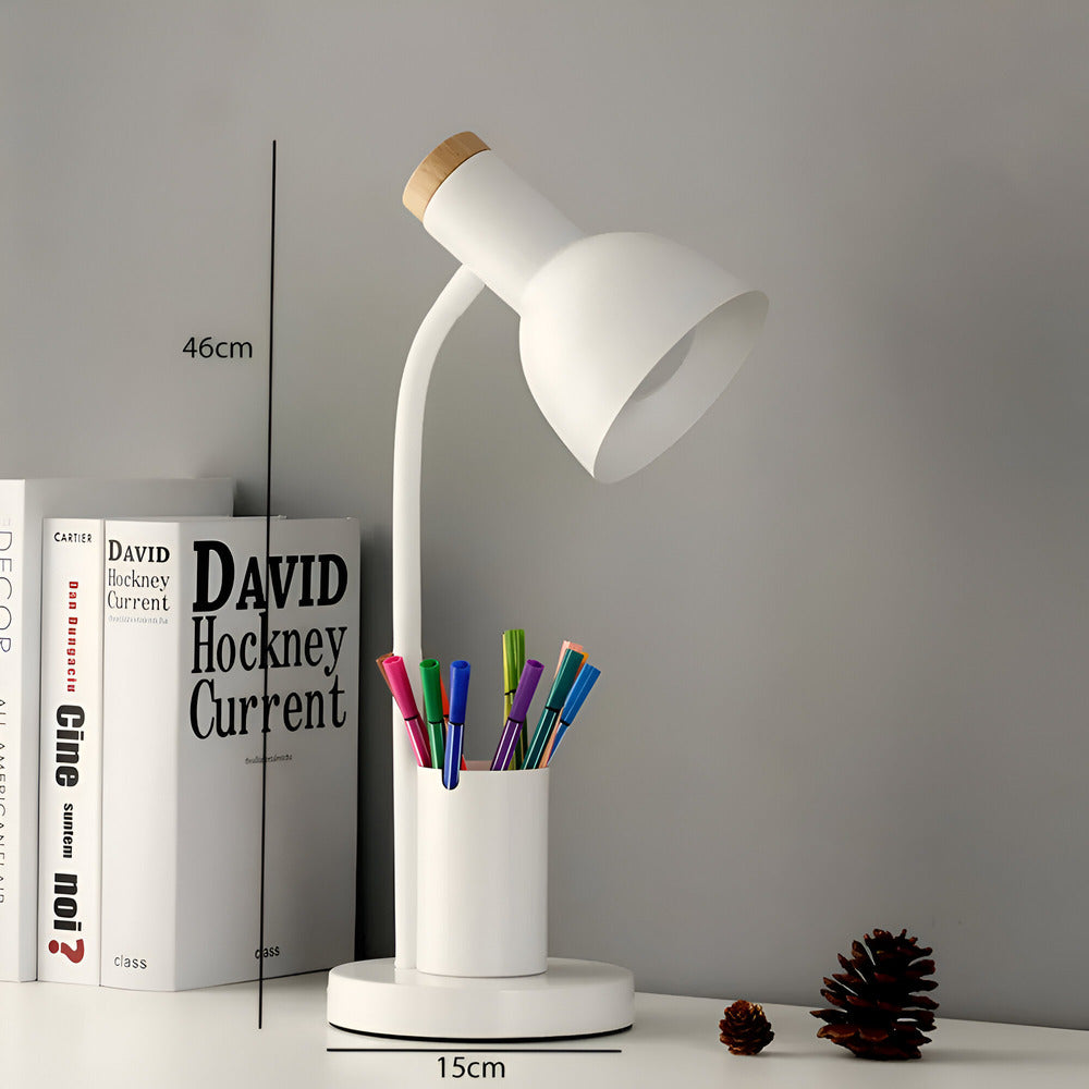 Stylish Desk Lamp with Built-in Pen Holder