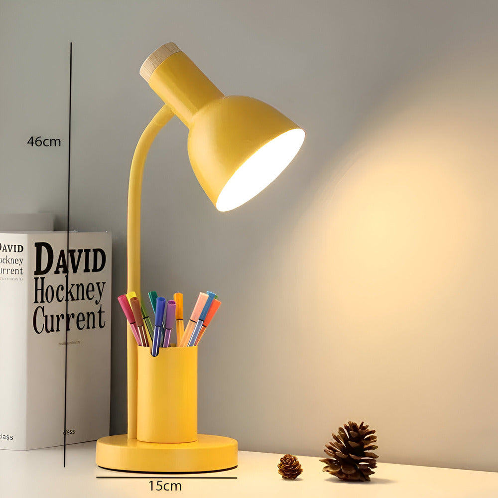 Stylish Desk Lamp with Built-in Pen Holder