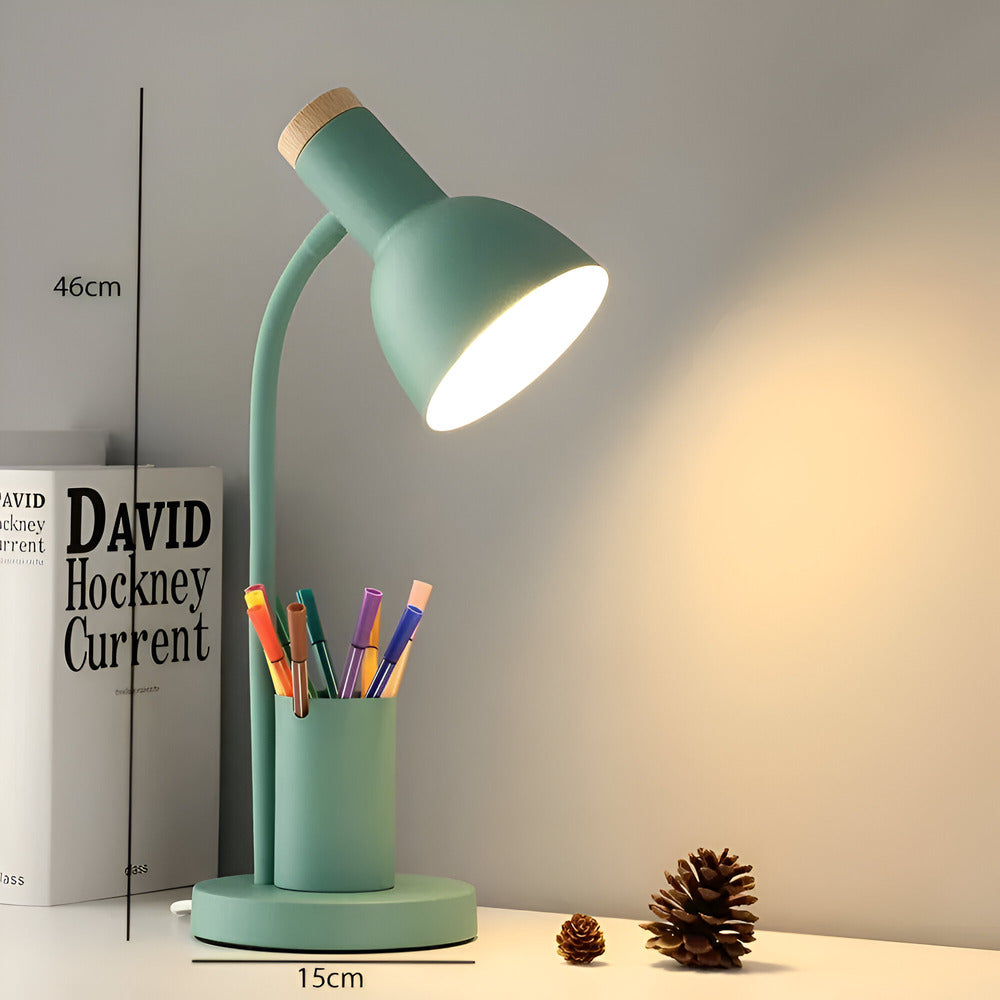 Stylish Desk Lamp with Built-in Pen Holder