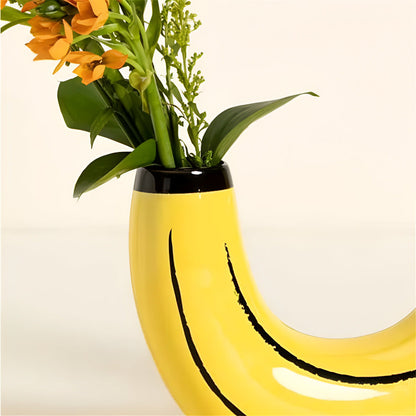 Funny Yellow Ceramic Fruit Vase