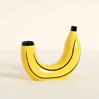 Funny Yellow Ceramic Fruit Vase