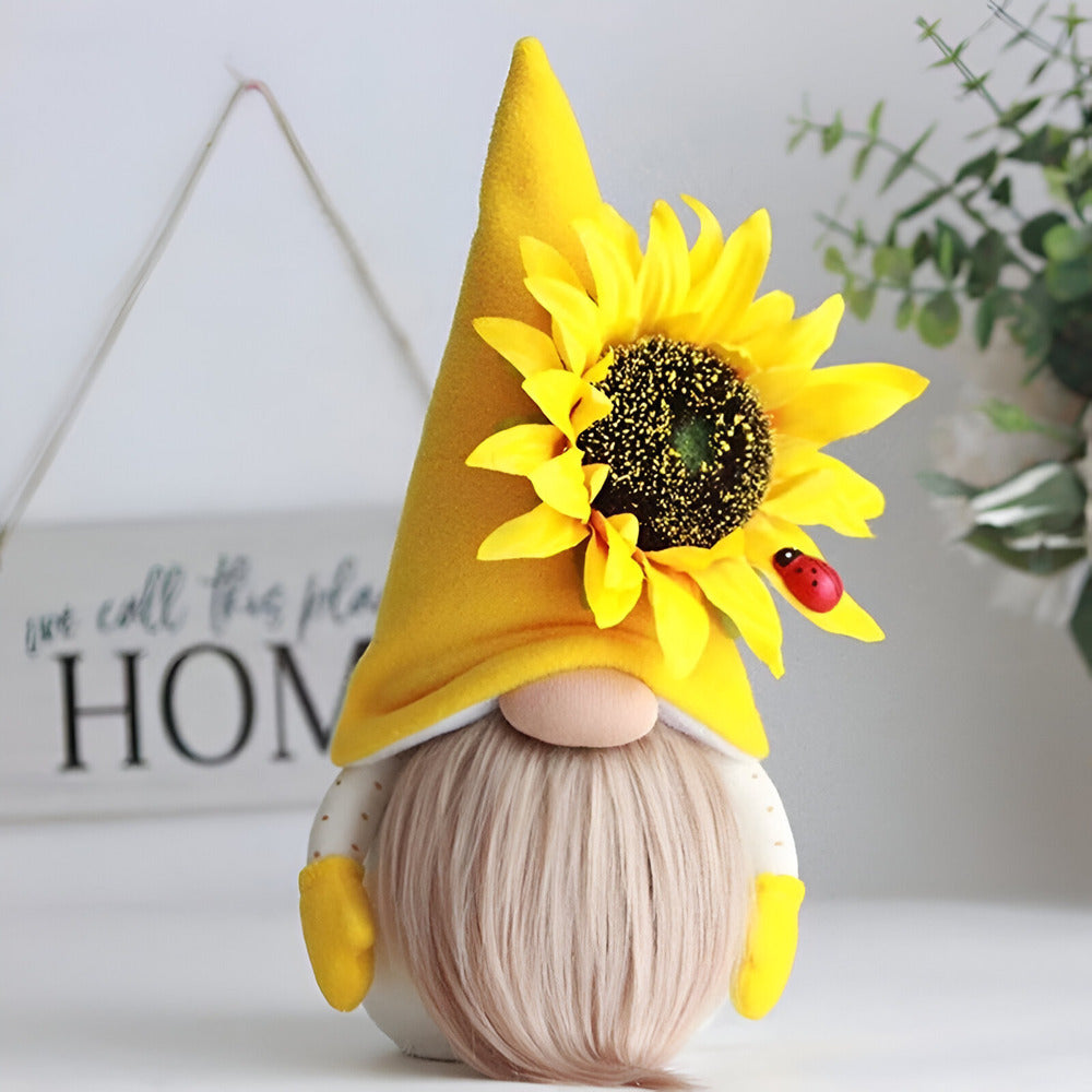 Befez | Adorable Small Garden Gnome with Bright Flowers