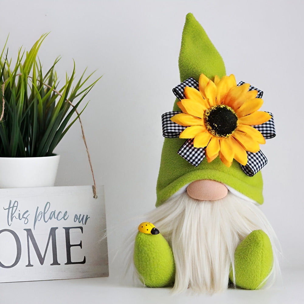 Befez | Adorable Small Garden Gnome with Bright Flowers