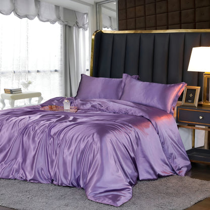 Premium Silk Bedding Set Soft and Easy Care