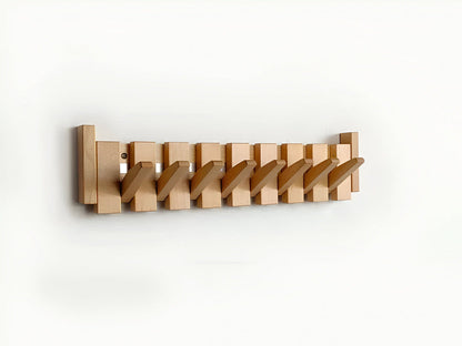 Stylish Wooden Coat Rack in Black and White Keyboard Style