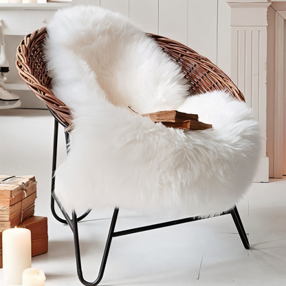 Plush Faux Fur Area Rug – Soft Fake Sheepskin Mat
