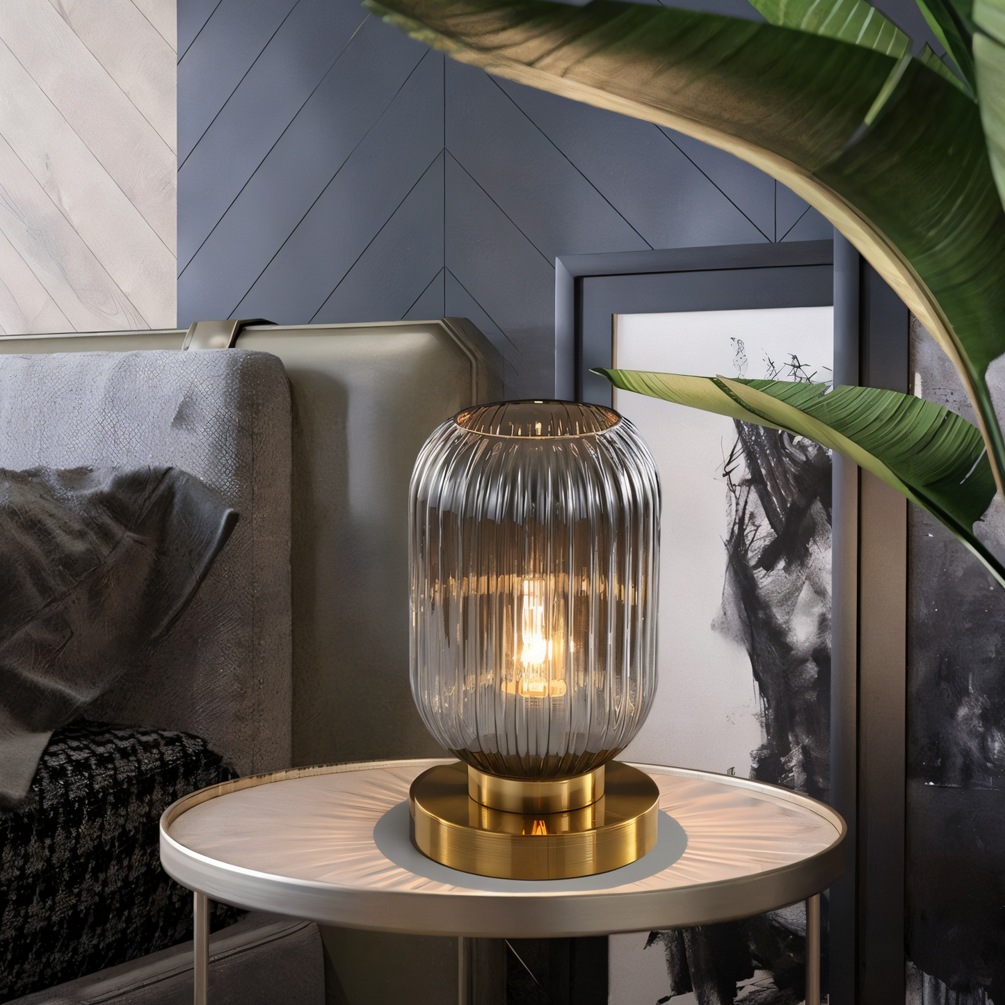 Simple Glass Desk Table Lamp