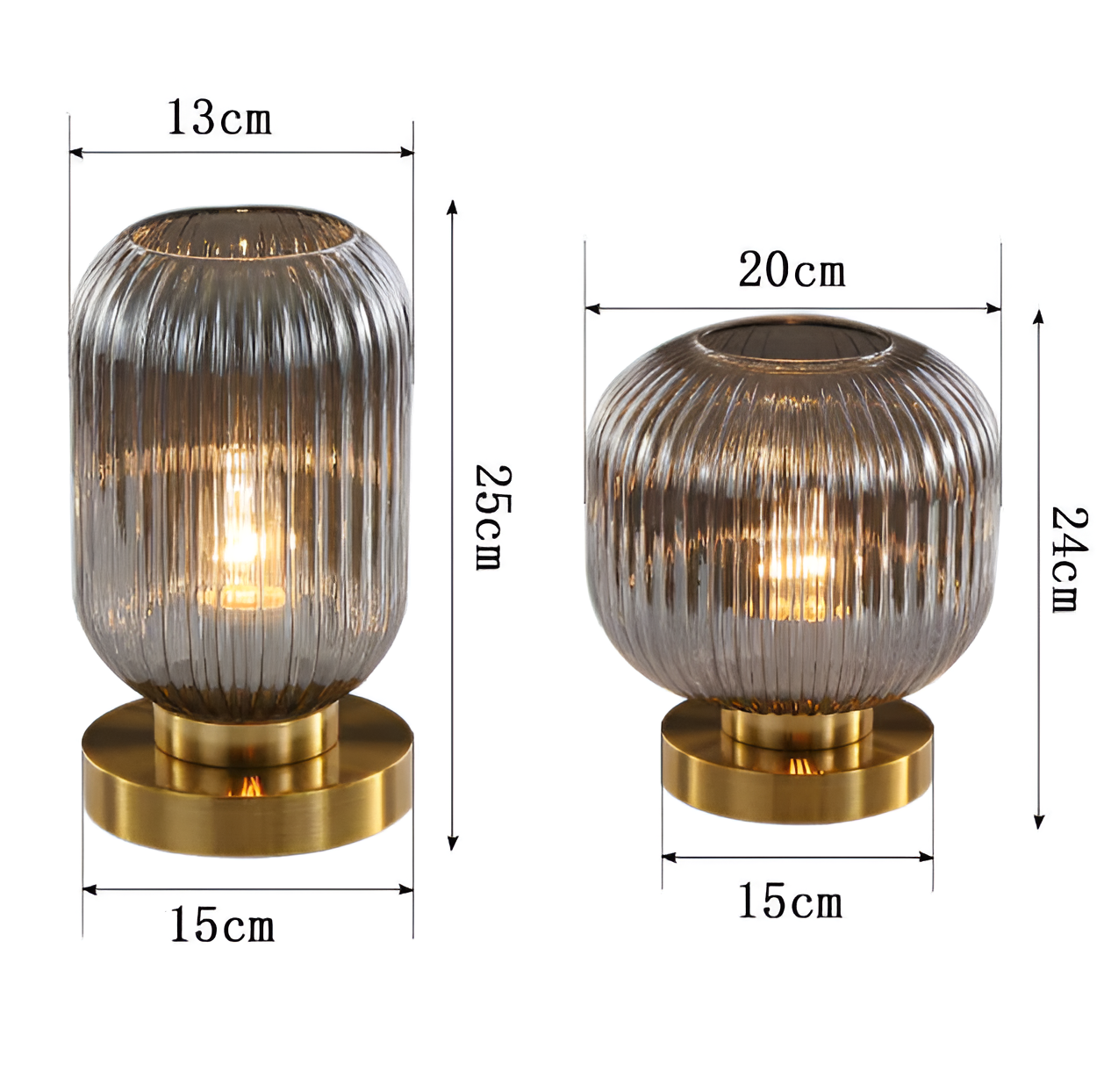 Simple Glass Desk Table Lamp