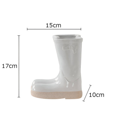 Unique Cowboy Boot Shaped Ceramic Vase