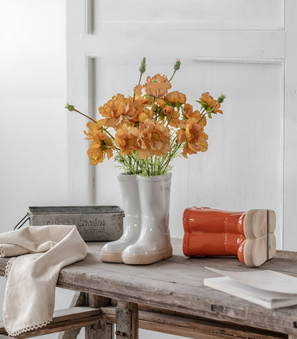 Unique Cowboy Boot Shaped Ceramic Vase