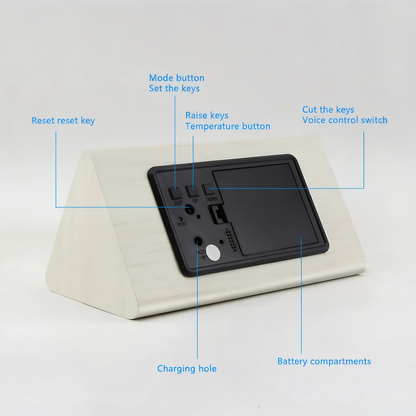 Compact Plastic Digital Clock Radio