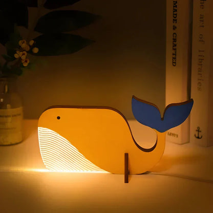 Colorful Animal Print Kids Table Lamp