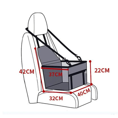 Portable Pet Car Booster Seat - Waterproof and Secure