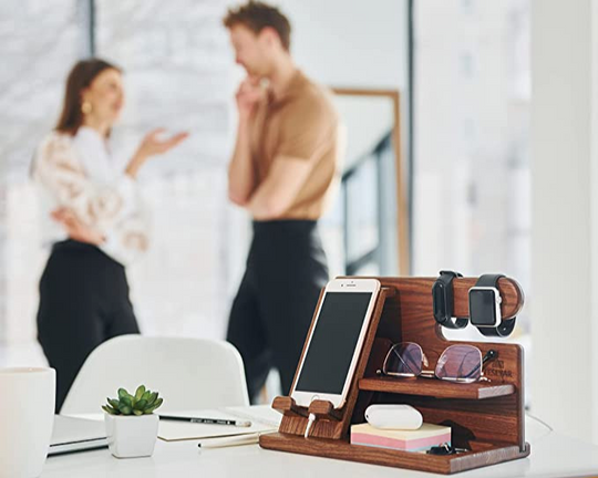 Wooden Phone Station and Office Organizer Befez