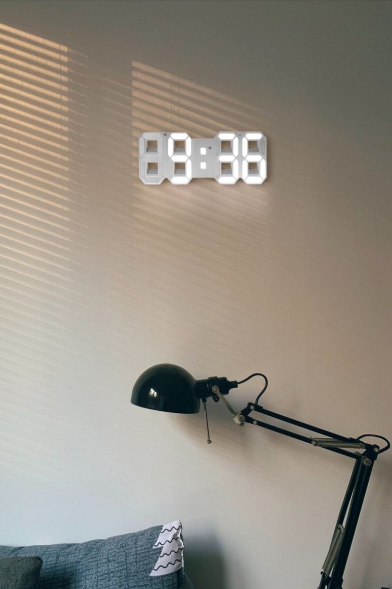 Slim Digital LED Wall Clock with Dimmer Function