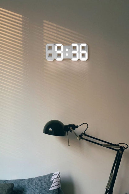 Slim Digital LED Wall Clock with Dimmer Function