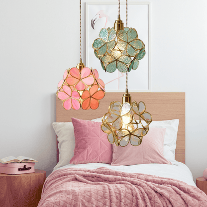 Stylish Floral Glass Hanging LED Light